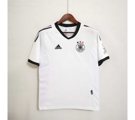 Germany 2002 World Cup Home White Soccer Jersey